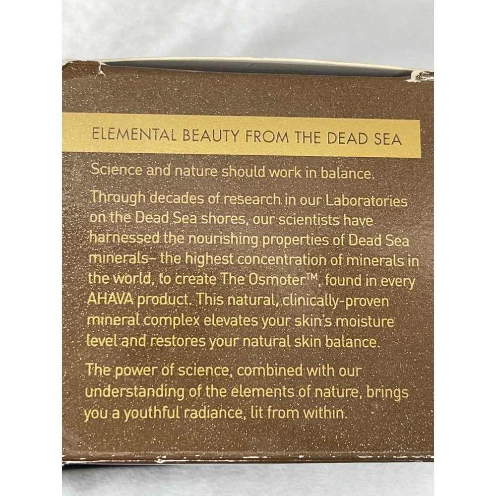 AHAVA Dead Sea Osmoter Concentrate Supreme Hydration Cream 1.7 oz blue light def